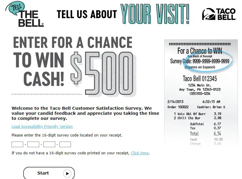 Tacobellsurvey - Win Free Gift $500 - Tacobell Survey